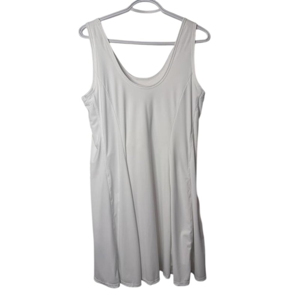 Lole white mini dress with inner shorts size L - Picture 1 of 11